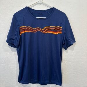 Janji Navy Short-Sleeve Performance Tee Mens Medium with Running Athletic